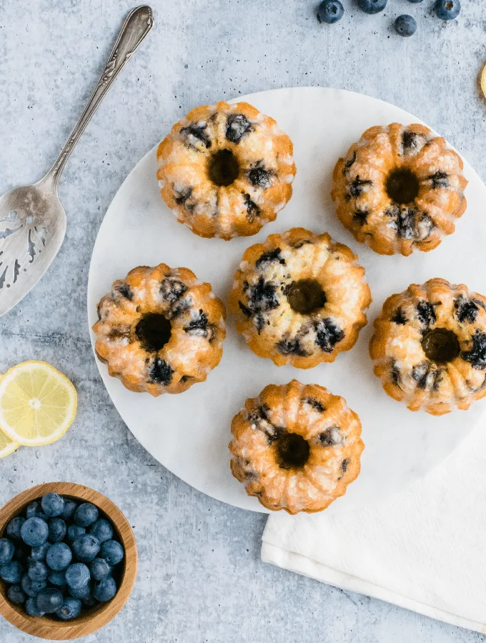 blueberry bundt cakes