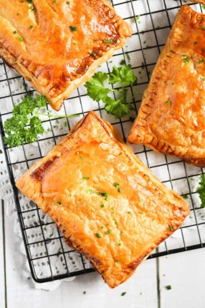 cheese and onion pasties tea