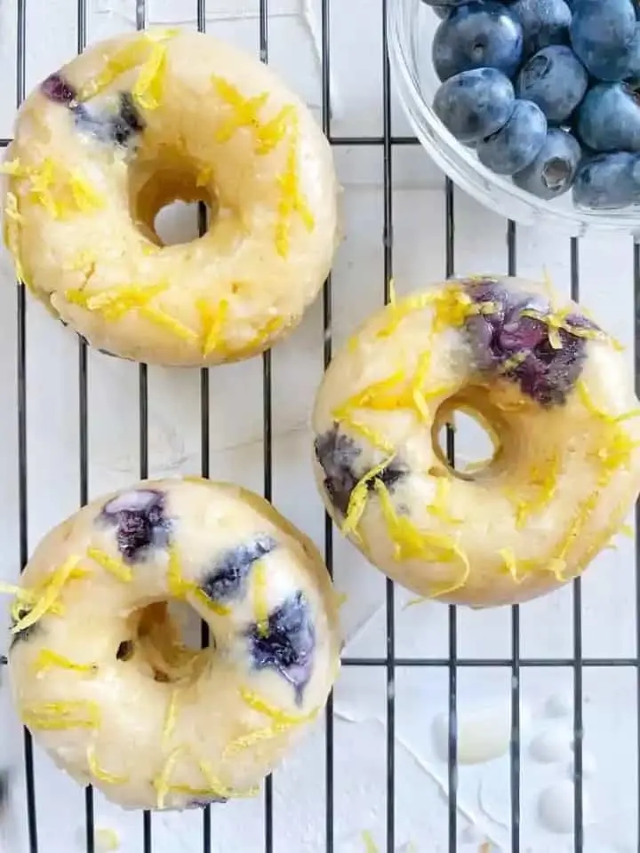 blueberry lemon donut tea dessert