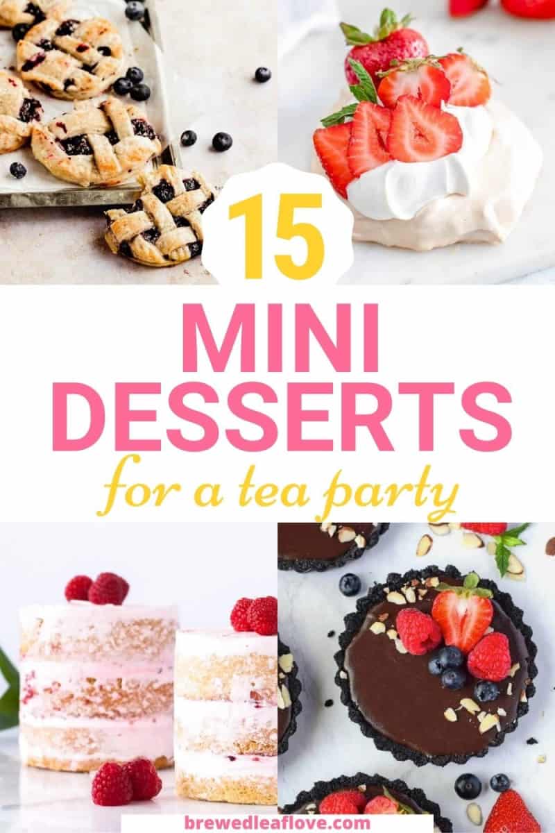 mini desserts for a tea party graphic