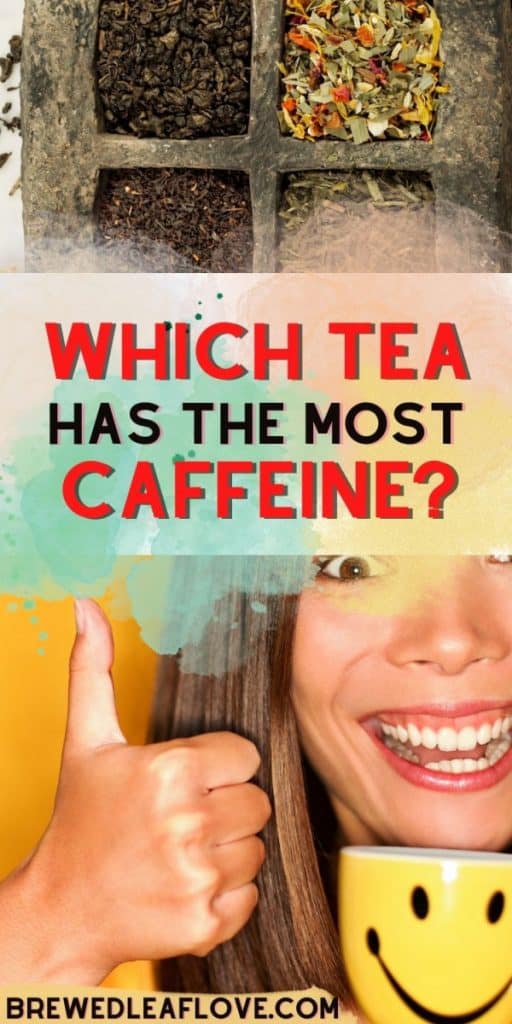 which tea has the most caffeine graphic