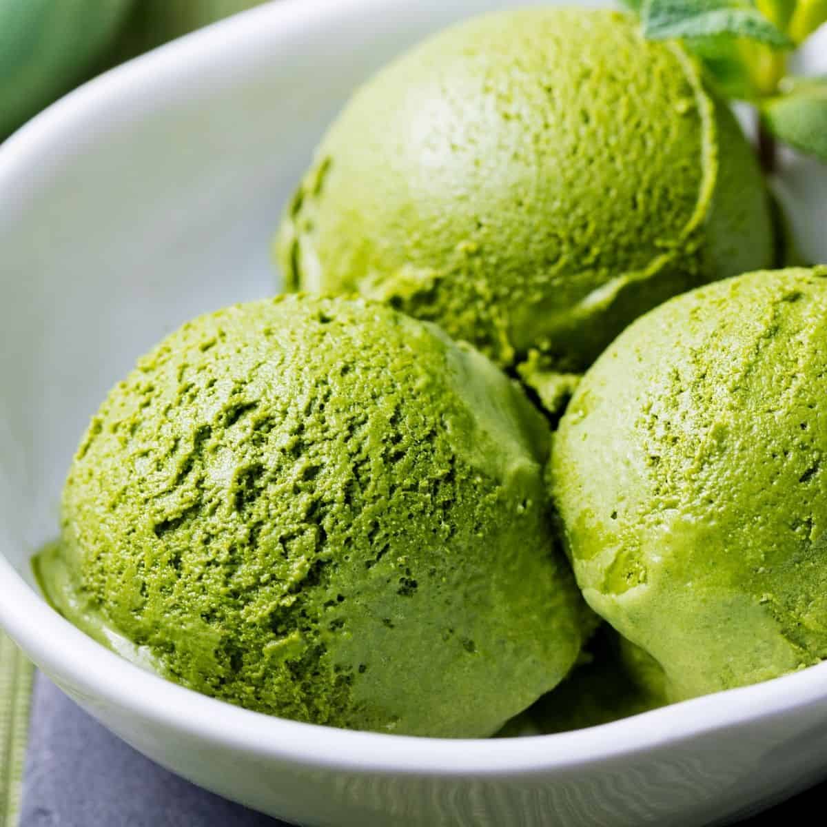 Dairy Free Ice Cream | Green Tea Flavour Ice Cream