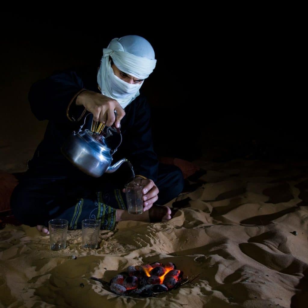 Tuareg tea is Maghrebi mint tea