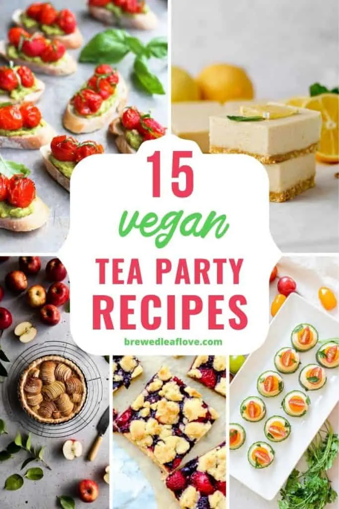 vegan tea party menu ideas graphic