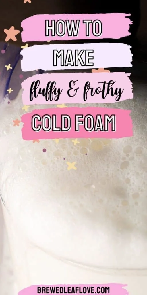 how to make cold foam graphic