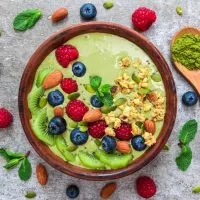 matcha smoothie bowl for breakfast