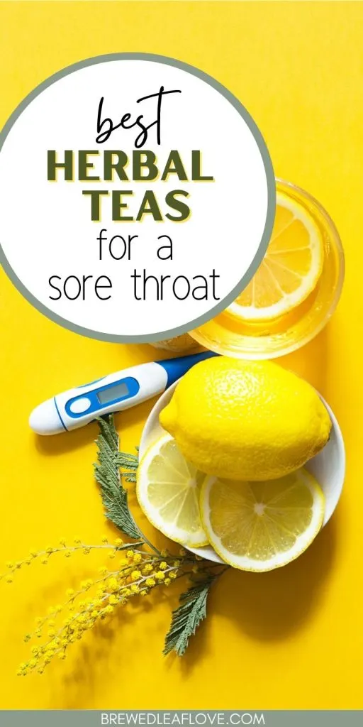 best herbal teas for a sore throat graphic