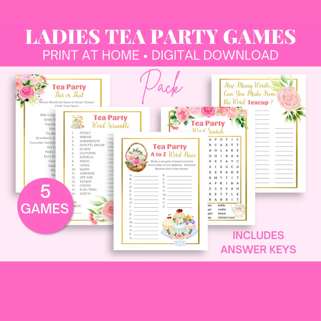 elegant ladies tea party games