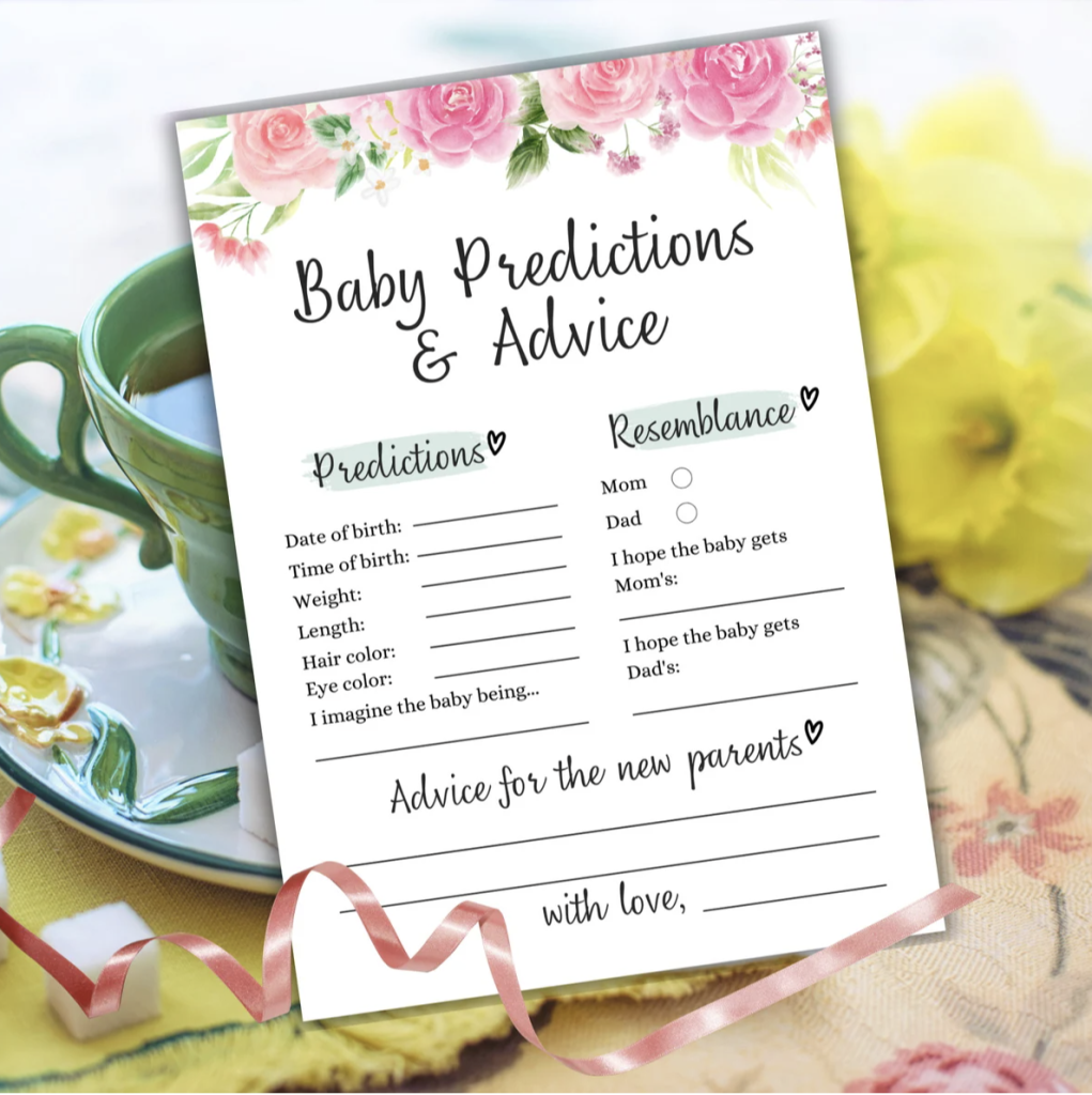 tea party baby shower games